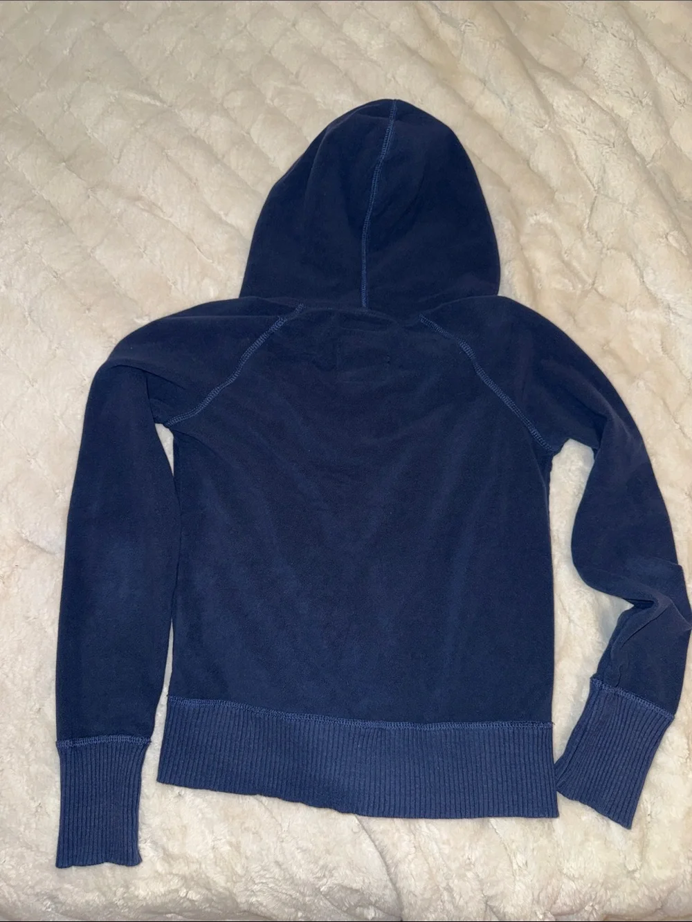 American Eagle Outfitters Navy Blue Fleece Zip Hoodie